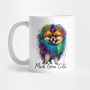 Mardi Gras Cutie Pomeranian Mug